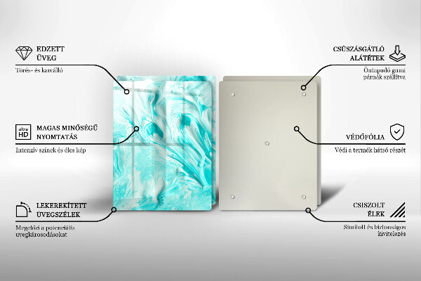 Glass chopping board Paints abstraction