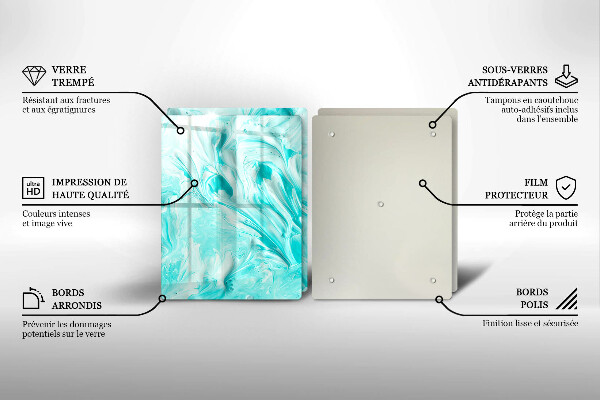 Glass chopping board Paints abstraction