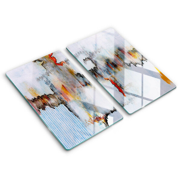 Glass chopping board Paints abstraction