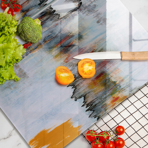 Glass chopping board Paints abstraction