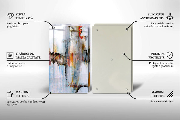 Glass chopping board Paints abstraction