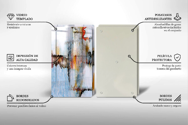 Glass chopping board Paints abstraction