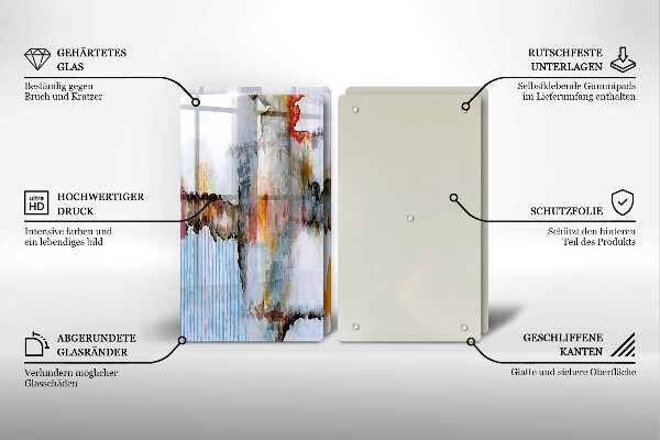 Glass chopping board Paints abstraction