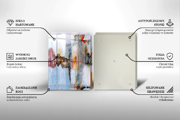 Glass chopping board Paints abstraction