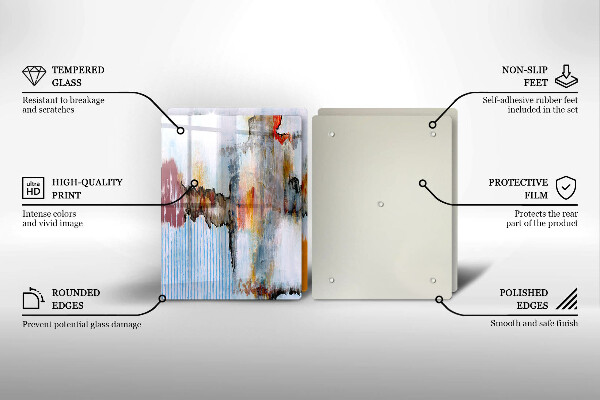 Glass chopping board Paints abstraction