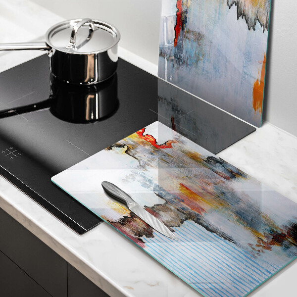 Glass chopping board Paints abstraction