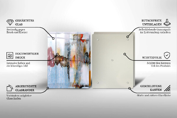 Glass chopping board Paints abstraction