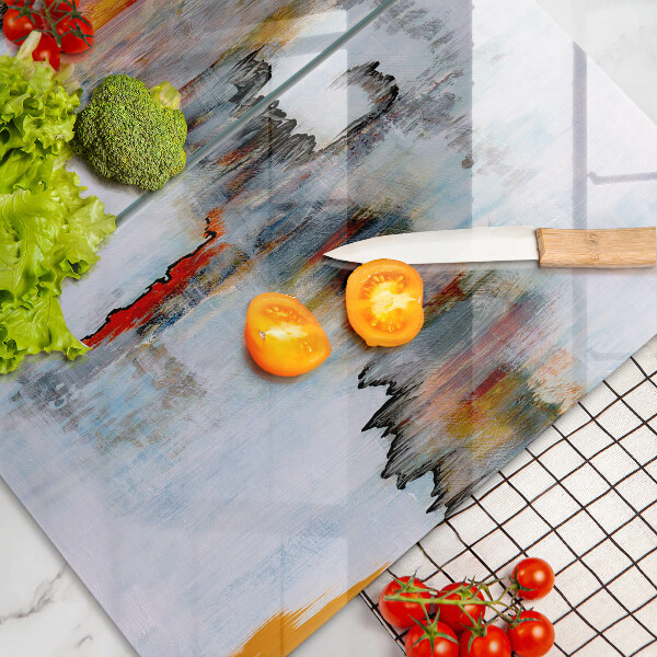 Glass chopping board Paints abstraction