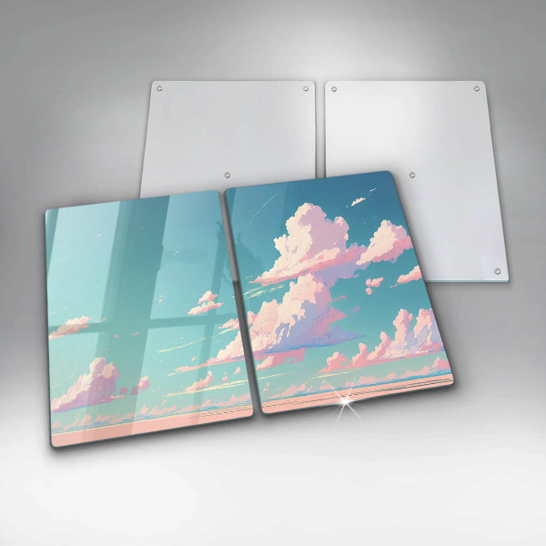 Glass chopping board Illustration sky