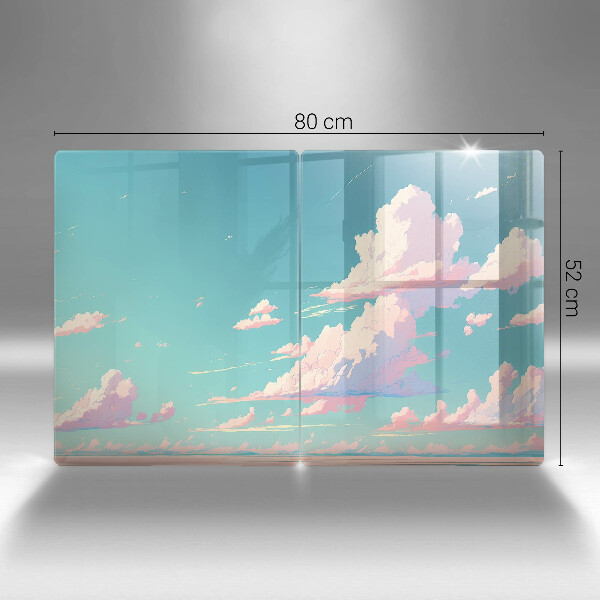 Glass chopping board Illustration sky