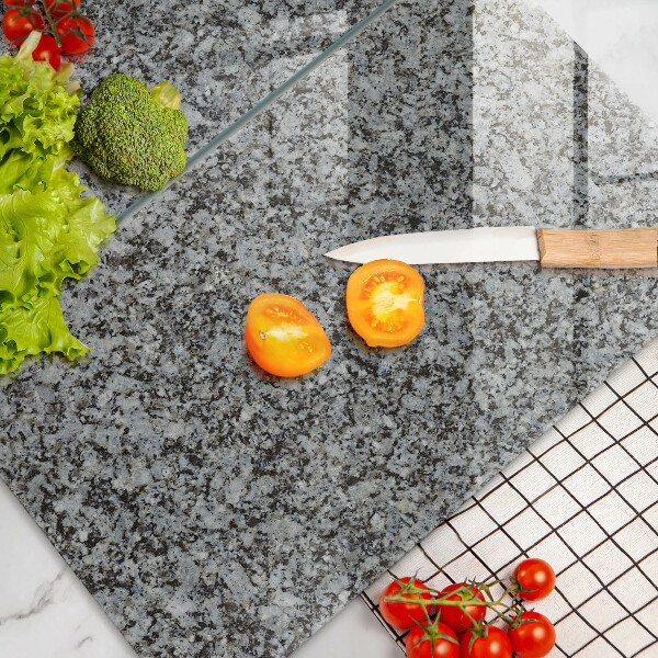 Glass chopping board Stone texture