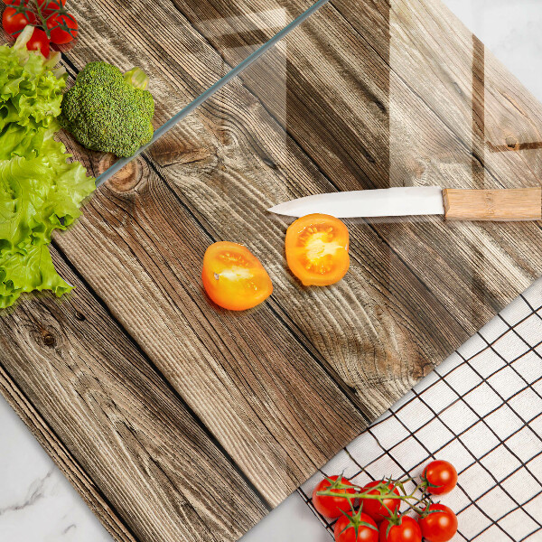 Glass chopping board Wood texture boards