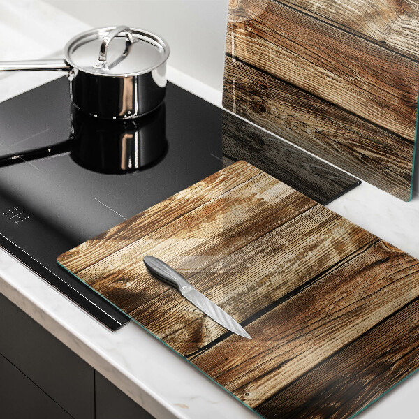 Glass chopping board Wood texture boards