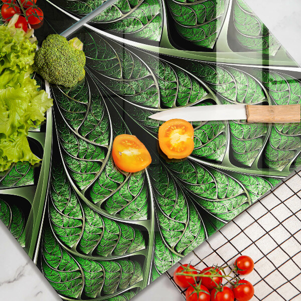 Glass chopping board Vein leaf structure
