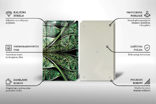 Glass chopping board Vein leaf structure