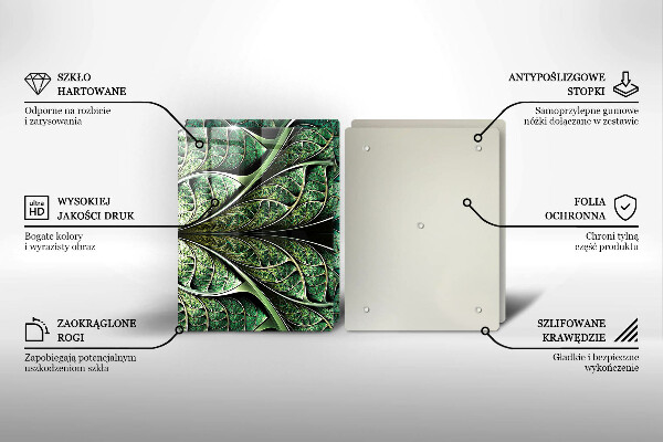 Glass chopping board Vein leaf structure