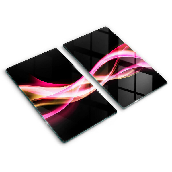 Glass chopping board Neon Smoke abstraction