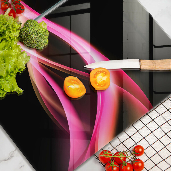 Glass chopping board Neon Smoke abstraction