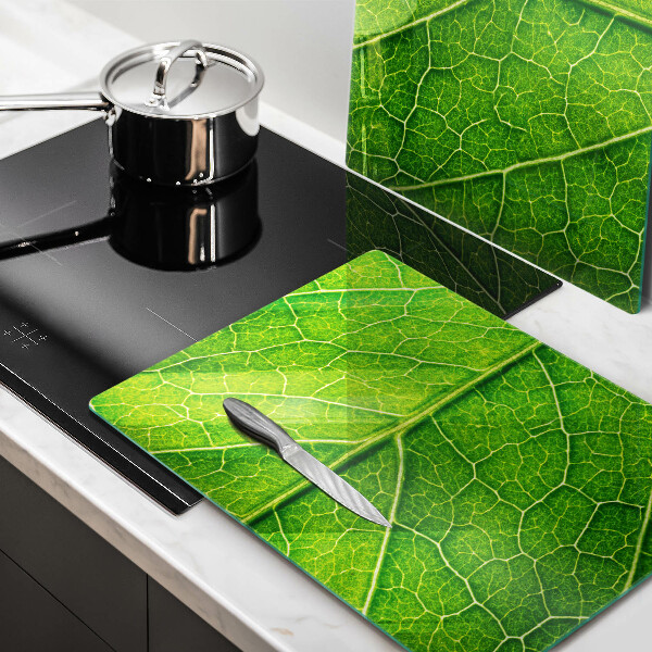 Glass chopping board Leaf lines nature