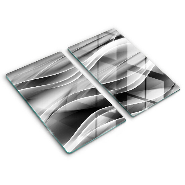 Glass chopping board Abstraction of smoke lines