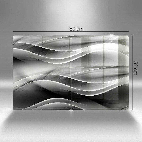 Glass chopping board Abstraction of smoke lines