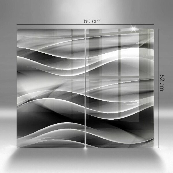 Glass chopping board Abstraction of smoke lines