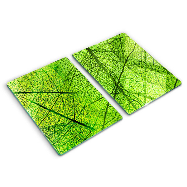 Glass chopping board Natura leaves