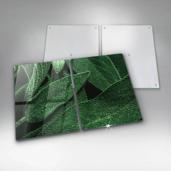 Glass chopping board Plant leaves