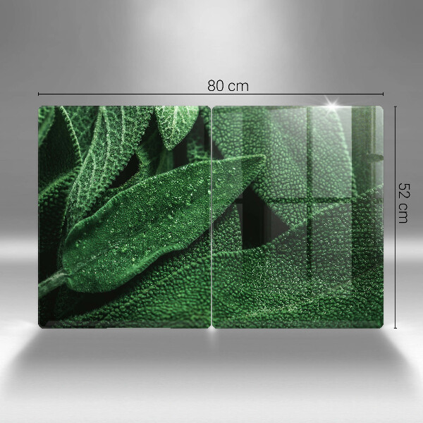 Glass chopping board Plant leaves