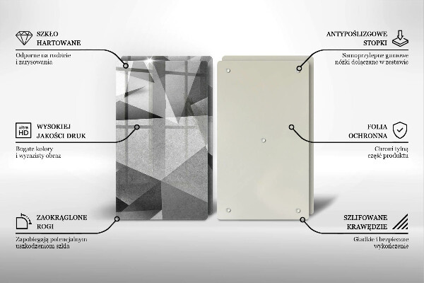 Glass chopping board Concrete sharp abstraction