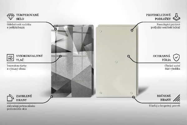 Glass chopping board Concrete sharp abstraction