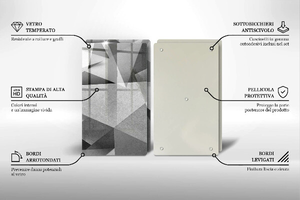 Glass chopping board Concrete sharp abstraction