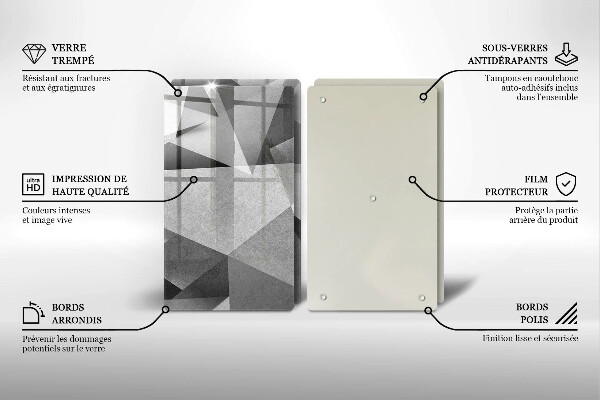 Glass chopping board Concrete sharp abstraction