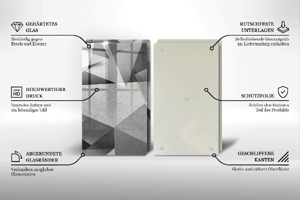 Glass chopping board Concrete sharp abstraction