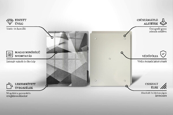 Glass chopping board Concrete sharp abstraction