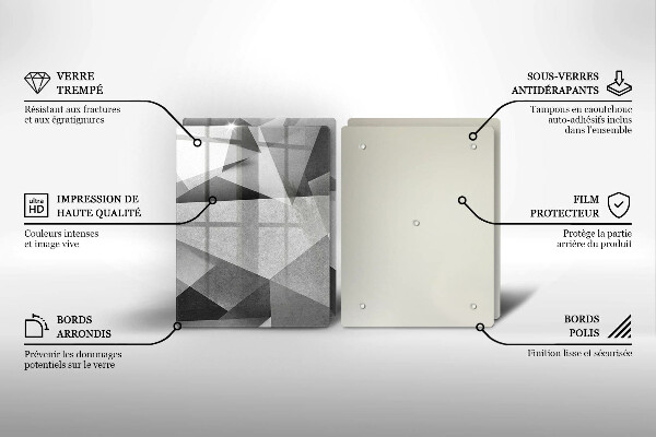 Glass chopping board Concrete sharp abstraction
