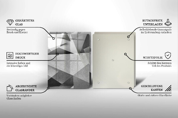 Glass chopping board Concrete sharp abstraction