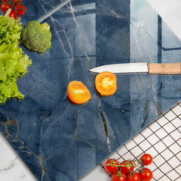Glass chopping board Stone texture marble