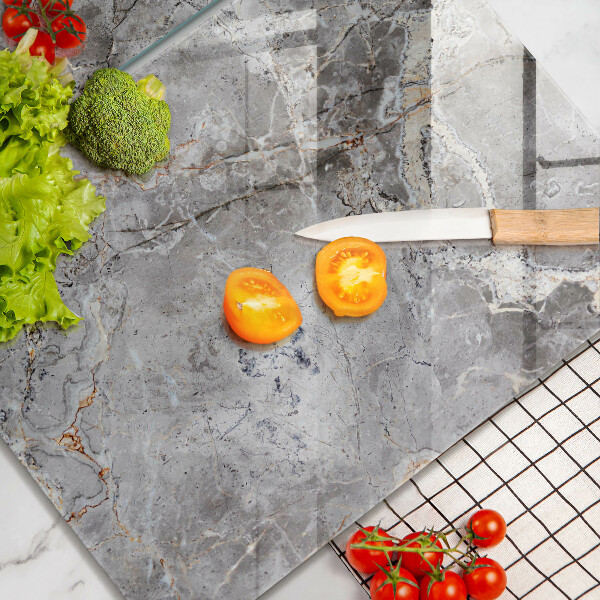 Glass chopping board Stone texture
