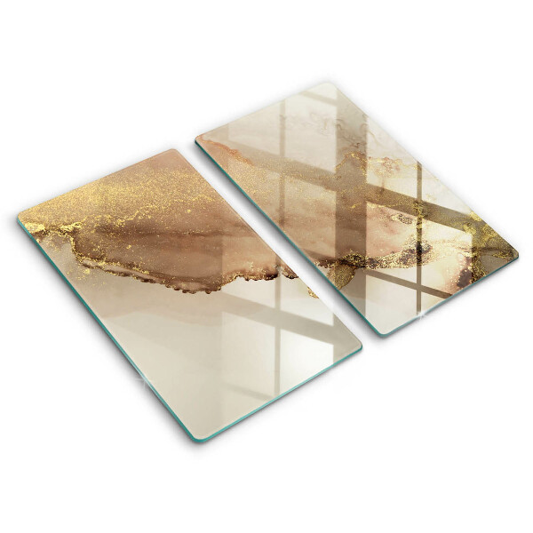 Glass chopping board Abstraction gold