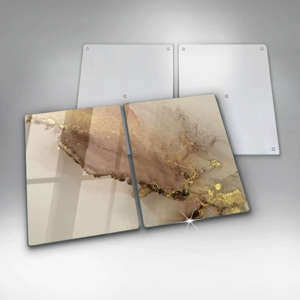 Glass chopping board Abstraction gold