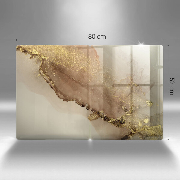 Glass chopping board Abstraction gold