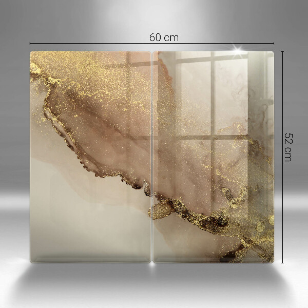 Glass chopping board Abstraction gold