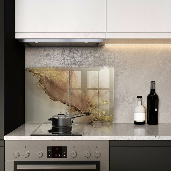 Glass chopping board Abstraction gold