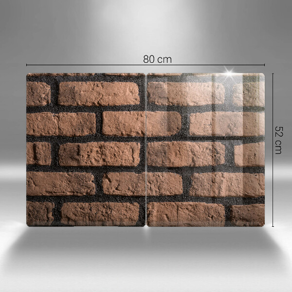 Glass chopping board Brick wall