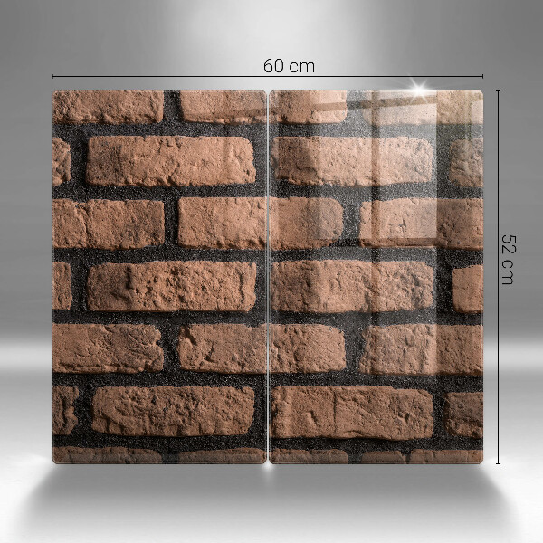 Glass chopping board Brick wall
