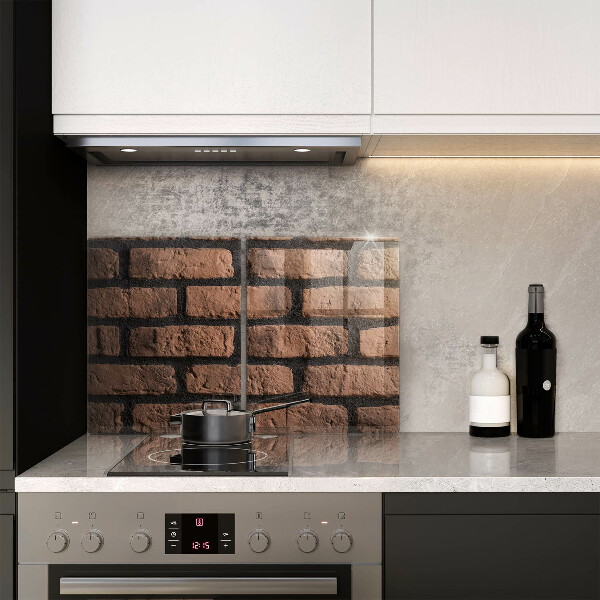 Glass chopping board Brick wall