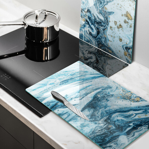 Glass chopping board Structure with gold