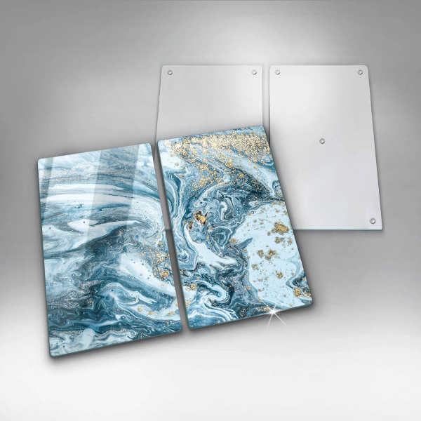 Glass chopping board Structure with gold