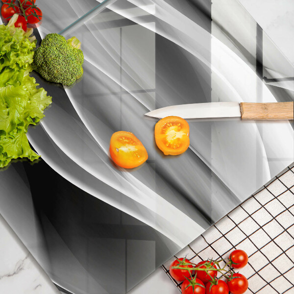 Glass chopping board Abstraction mild lines